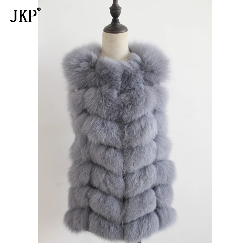 winter 100% real natural fox fur sleeveless coat women good quality fashion genuine fox fur vest enlarge