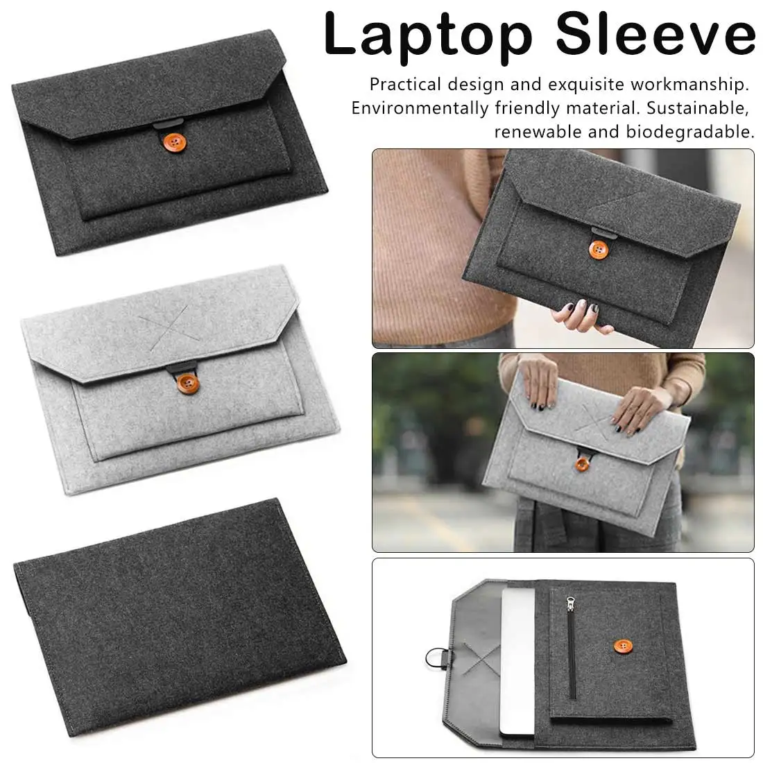 Сумка для ноутбука из шерсти и фетра сумка чехол Macbook Air Pro 12 13 3 14 сумка-вкладыш Lenovo