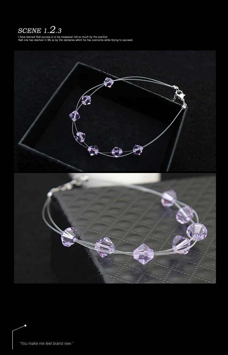 Joyashiny оригинальные Кристаллы из элементов Swarovski Strand браслеты браслет цепочка Pulseiras женские богемные ювелирные изделия в одном направлении