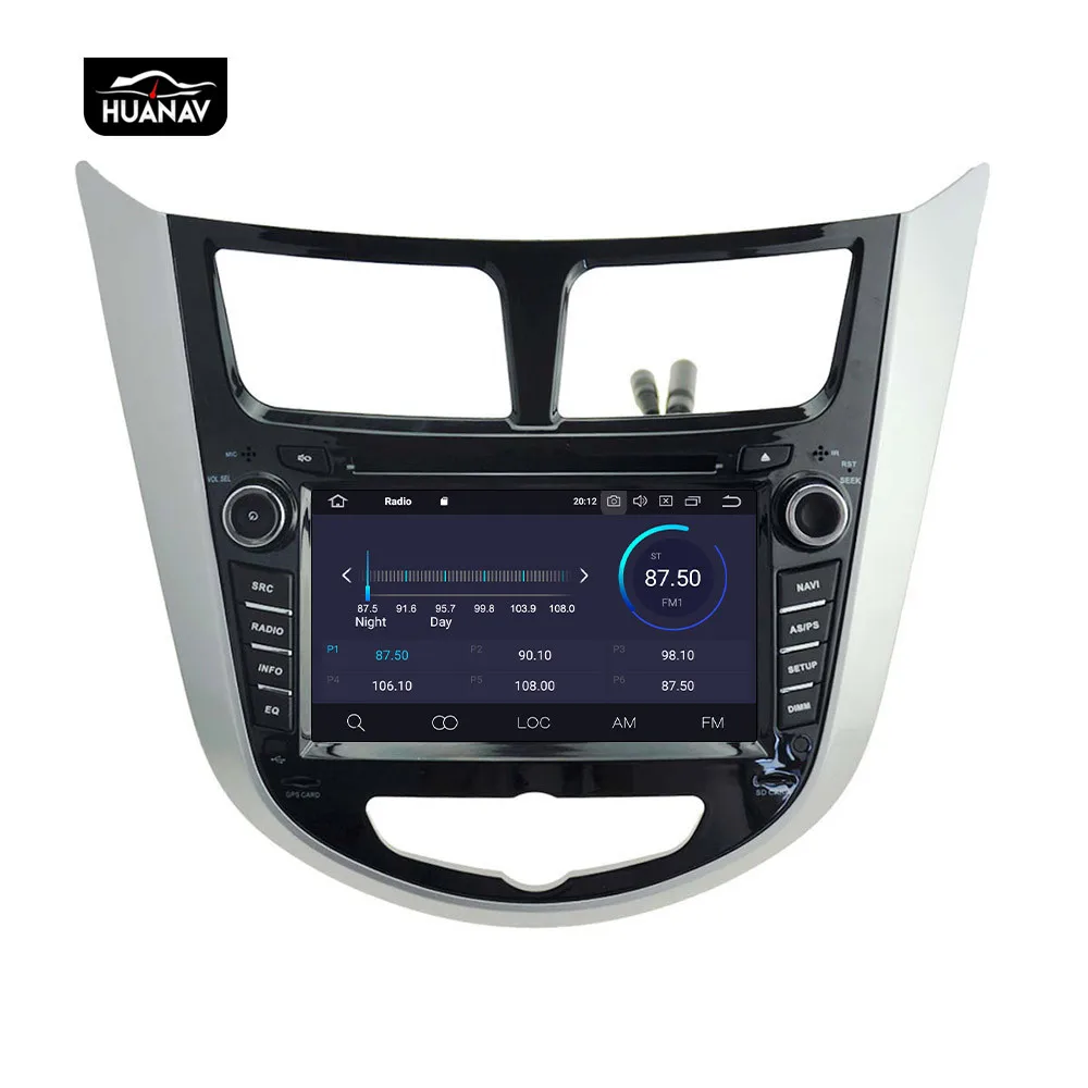 Автомобильный DVD плеер DSP Android 9 GPS навигация для Hyundai Verna/Accent/Solaris 2011 + Авторадио