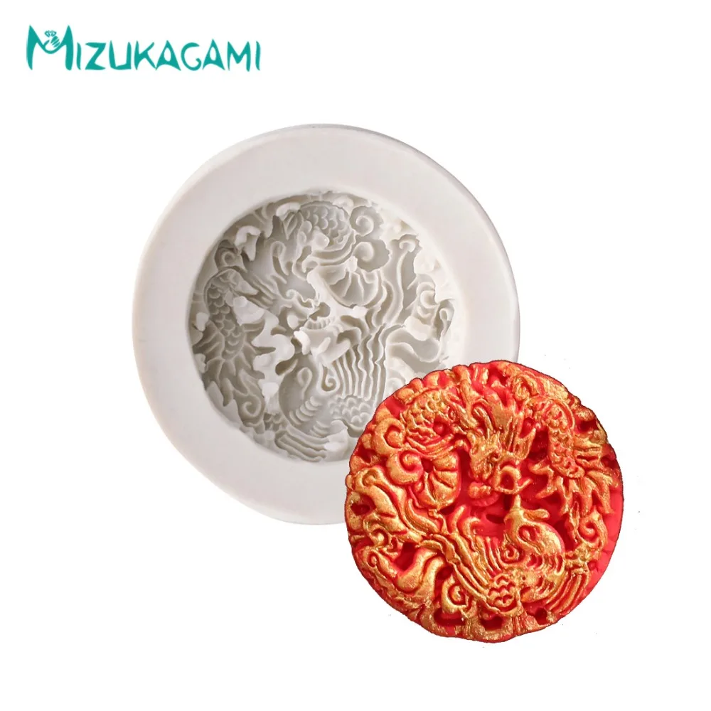 Chinese Dragon and Phoenix Styling Dessert Chocolate Mold Fondant Cake Decorating Baking Tools MJ-01316 | Дом и сад