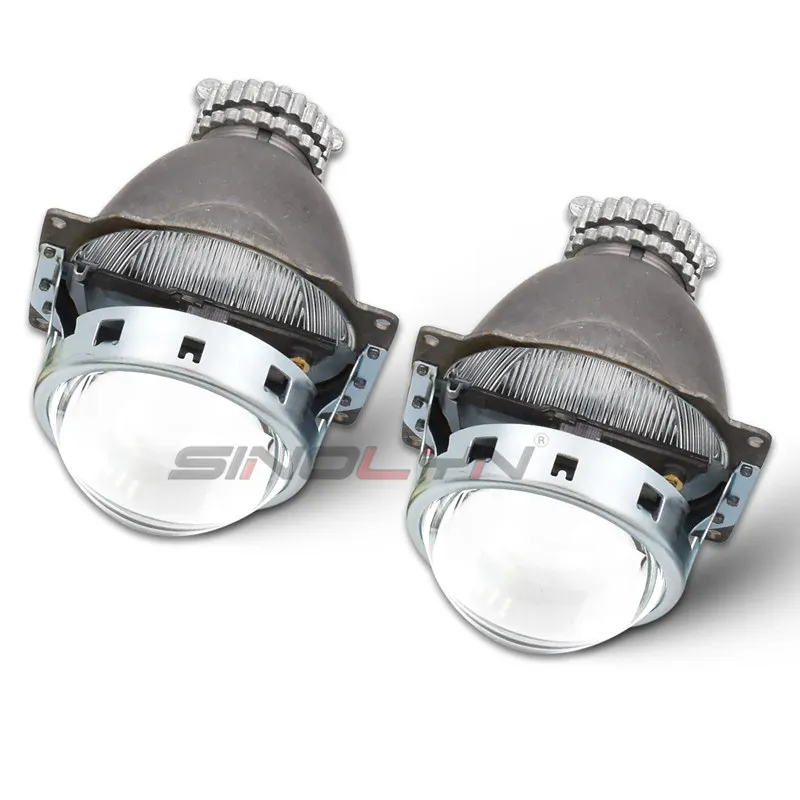 SINOLYN 3,0 дюймов H4 Q5 Биксенон HID проектор квадратный COB светодиодный объектив ангельские глазки комплект фар с/без дьявола глаза автомобиля стиль