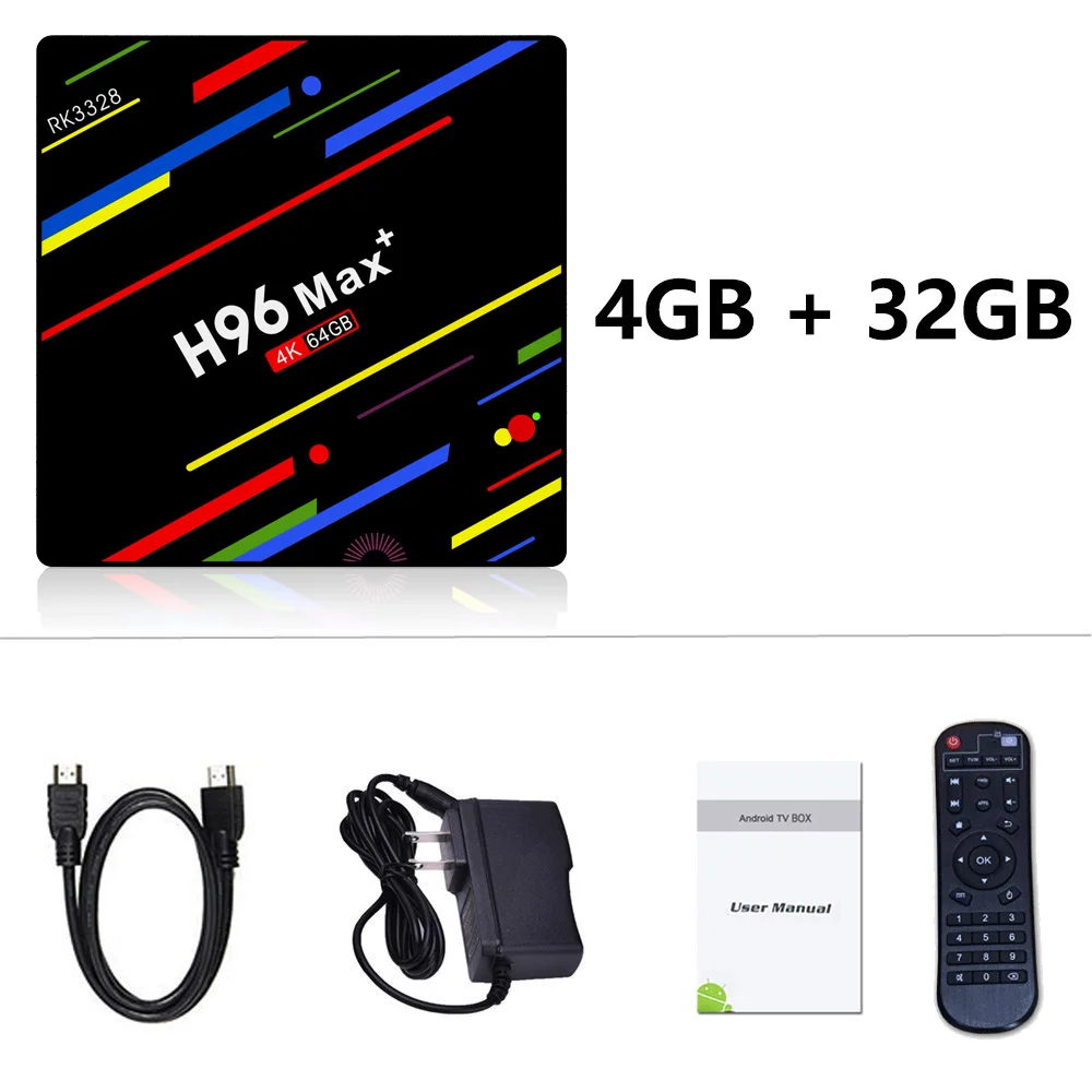 4GB 32GB LEMFO H96 Max+ Smart Android tv Box Android 9,0 RK3328 Penta-Core 4 ГБ 32 ГБ 64 Гб USB 3,0 4K 3D HDR 2,4G/5G Wifi телеприставка - Цвет: 4GB 32GB