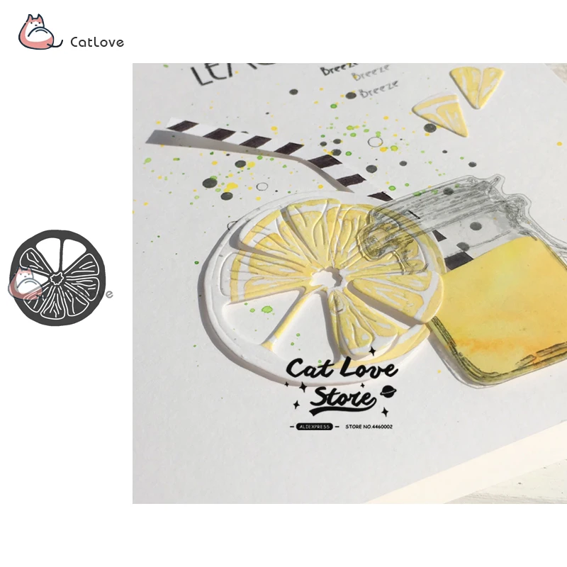 Летние металлические режущие штампы Lemon Circle трафарет для DIY бумажные карточки