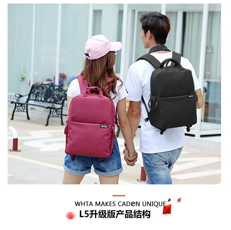 Caden Dslr камера сумка для Canon водонепроницаемый Mochila Fotografia рюкзак женский мужской повседневный модный фото рюкзак для DSLR камеры