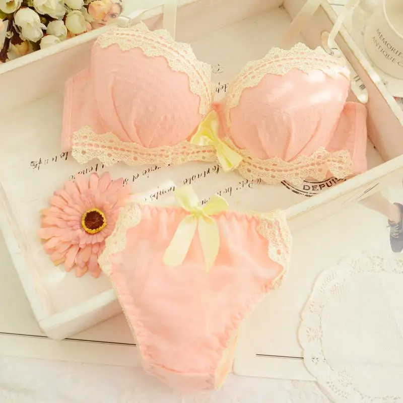 2015 новый толчок кружевной бюстгальтер комплект сладкий тонкая настройка молодая