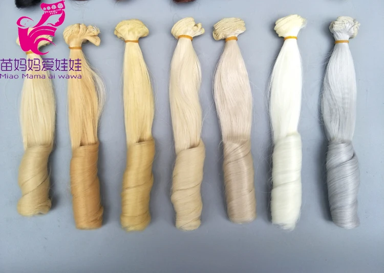 Искусственные кукольные волосы из русской ткани 20 см волнистые мягкие высокой