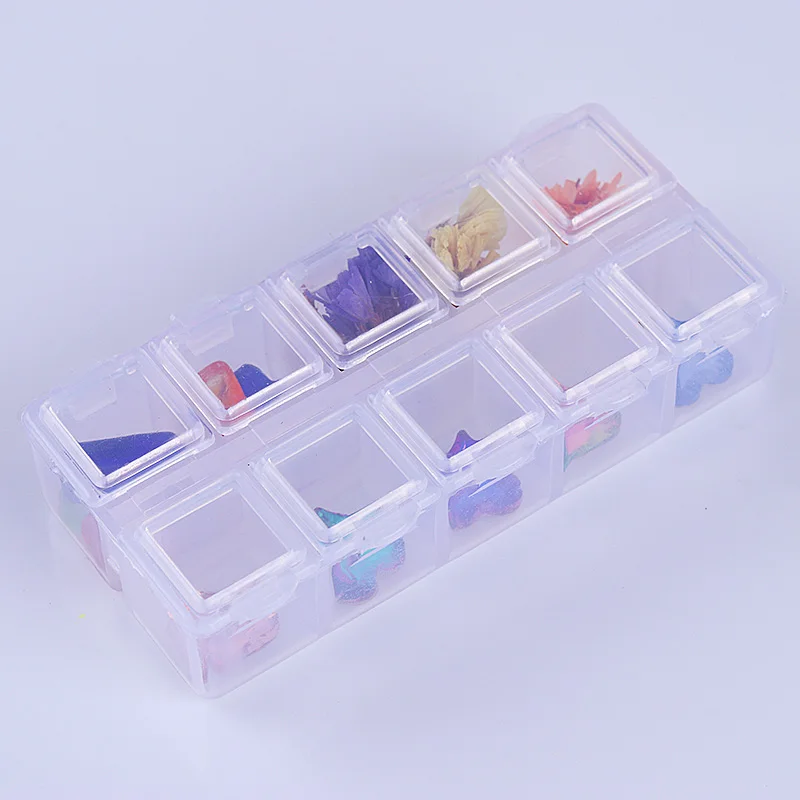 10 прозрачные сетки контейнер для украшений с крышкой ящик хранения чехол дизайна