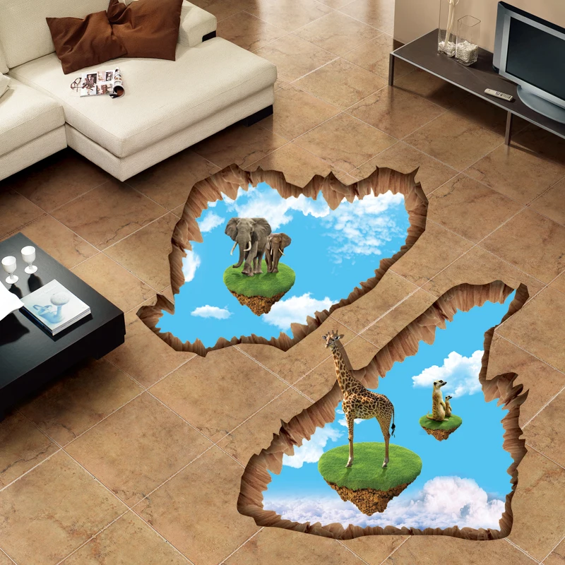 Новые большие 3d наклейки на стену Cosmi Sea Ice Penguin Land украшение для дома детской