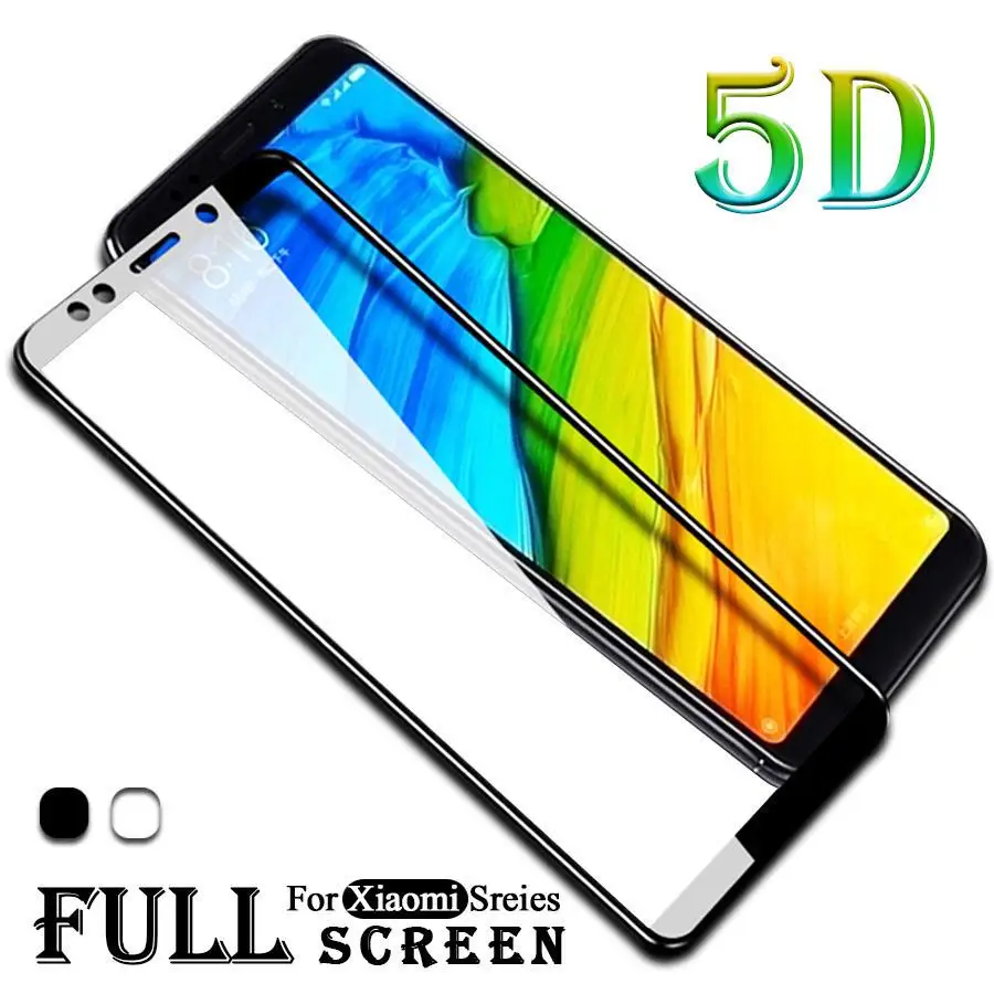 5D полное клейкое закаленное защитное покрытие для Xiaomi Redmi 5 Plus стекло S2 5A Pro Note 4X Mi 6