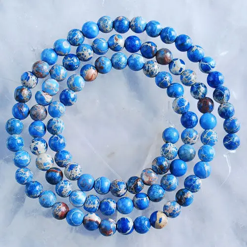 4 мм Море Осадок Яшма Шаровые Свободные Шарики 15 ''оптовая Изысканные женская