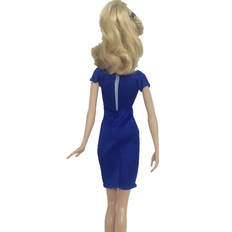

Navy Blue Classical Simple Clothes For Barbie Doll Dress Short Dresses Outfits For Barbie Dollhouse 1/6 Doll Accessories