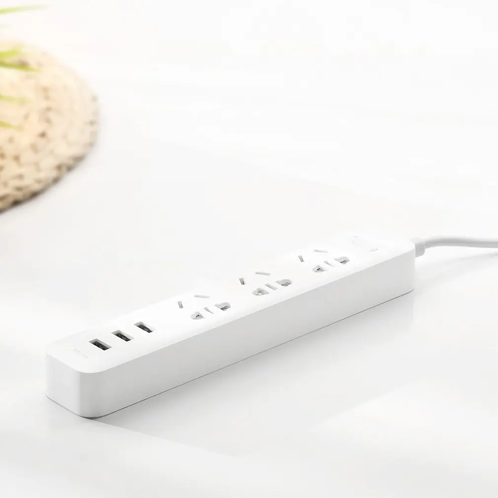 Xiaomi 3 порта USB 2A Быстрая зарядка Sokect зарядное устройство интеллектуальная розетка защита от перегрузки удлинитель для дома