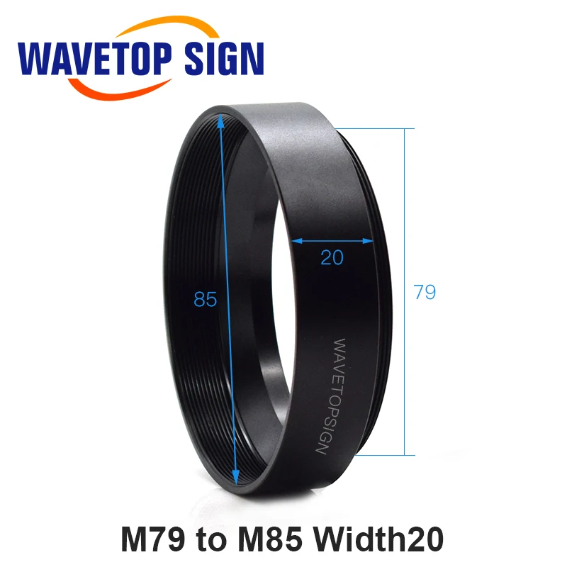 wavetopsign laser mark machine scan lens adapter ring m79 change to m85 extend ring width 15mm 18mm 20mm 22mm 30mm free global shipping