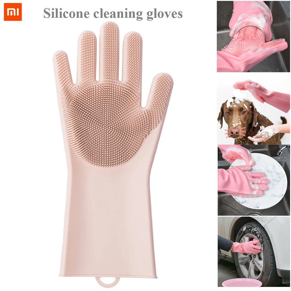 Новое поступление Xiaomi кухонная силиконовая очистка Glo-ves Волшебная силиконовая посуда для мытья посуды Glo-ves Удобный домашний силиконовый скраб ber 33