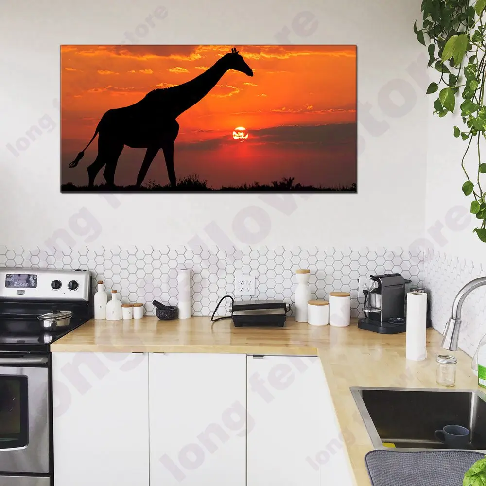 

Posters and Prints Giraffe Animals Wall Art Picture for Entrance Hallway Office Home Decor Animal Artwork Canvas Print Drop Ship