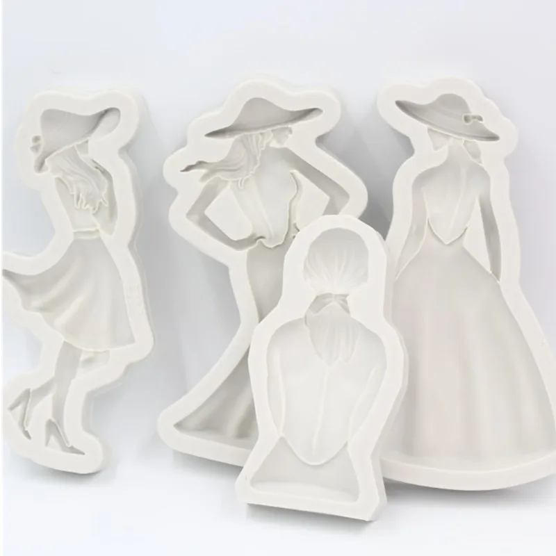 Kitchen Cake Baking Decoration Beautiful Sexy Girl Silicone Mold DIY Epoxy Resin Clay Plaster Crafts | Дом и сад