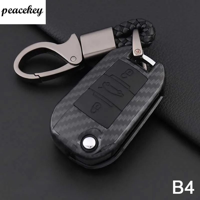 Чехол для автомобильного ключа из углеродного волокна Citroen C4L CACTUS C5 C3 C6 C8 Picasso Xsara