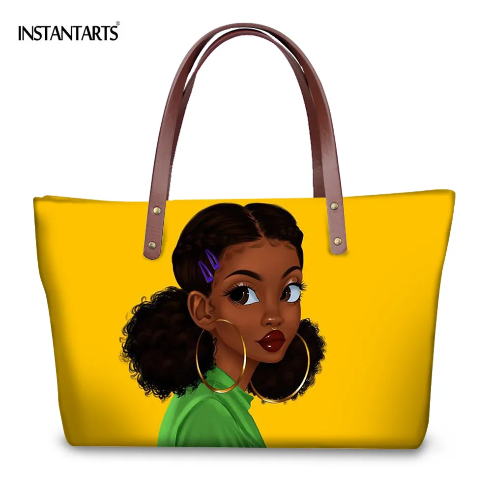 Женская сумка тоут INSTANTARTS модный большой саквояж в африканском стиле