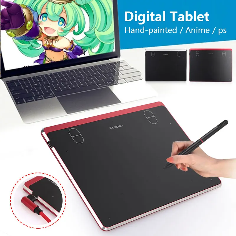 Фото ACEPEN APE604 цифровой планшет Smart Graphic Pad 5080LPI алюминиевый сплав графика доска для ACEPEN APE604 цифровой планшет Smart Graphic Pad 5080LPI алюминиевый сплав графика доска для