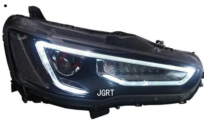 2 шт. светодиодный фары для Mitsubishi Lancer-ex 09-16 Автомобильный светодиодный фонарь двойной ксеноновый Объектив Автомобильные аксессуары дневные ходовые огни