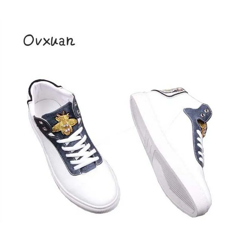 Ovxuan/Золотая Пчела, вышивка, Сова, блестящие стразы, итальянский стиль, роскошные брендовые Лоферы ручной работы, Мокасины, мужская обувь на плоской подошве