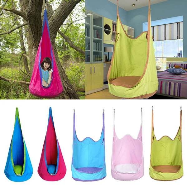 

Kids Inflatable Cushion Hanging Hammock Chair Swing Seat Toy Kids/Baby Indoor & Garden Patio Fun