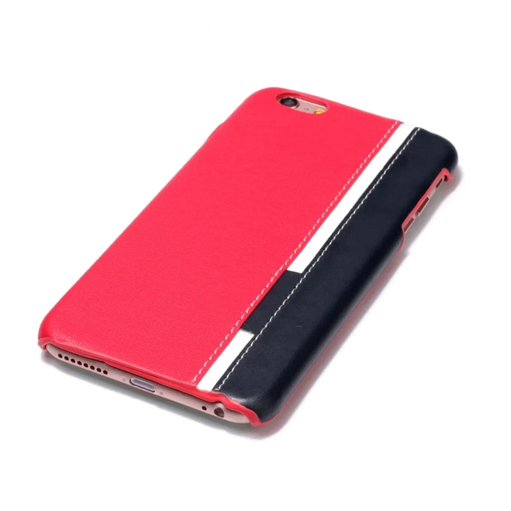 Mix-Colors Hard Plastic Back Cover for Apple iPhone 6 Plus / 6S Phone Case w/ Mix-colors PU Leather Protective Shell | Мобильные