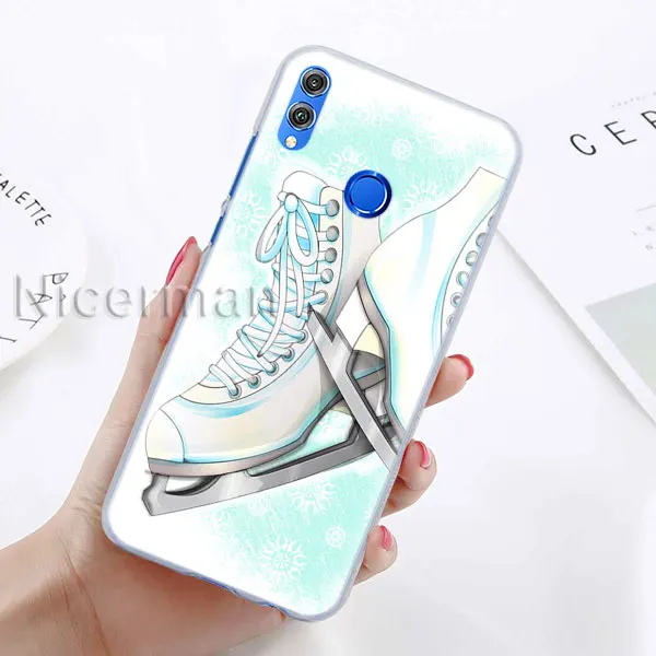 Чехол для телефона для Honor Y9 Y7 Y5 Y6 Y9 Honor 10 20 Lite 8X 8A Play, прозрачный чехол для катания на коньках, фигурных коньках - Цвет: A-02