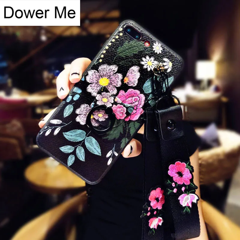 Модный чехол с изображением кошки и кольца матовым тиснением цветочный двумя