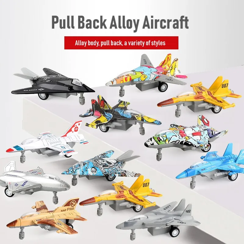 Модель военного самолета Diecast игрушечные авиаторы из сплава истребитель