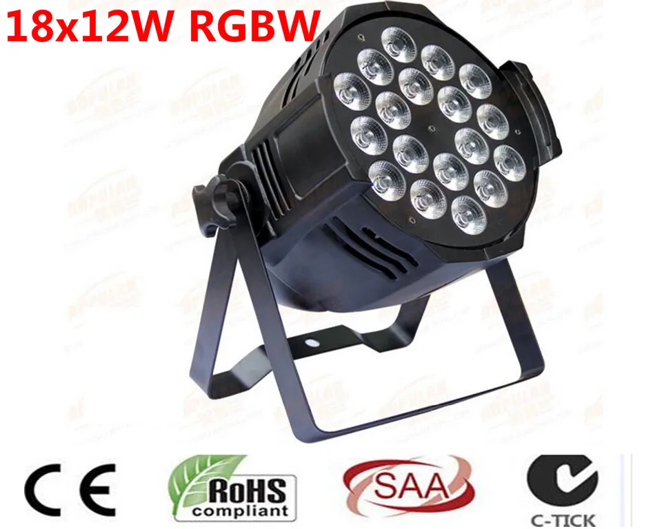 8 шт./Лот светодиодный прожектор par 18x12 Вт rgbw 4 в 1 puo par64 для dj освещения|rgbw 4in1|led parquad