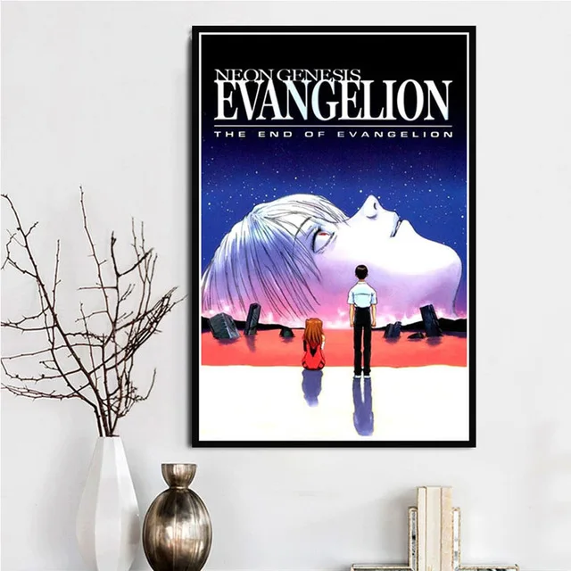 BO xianru550-02 Настенный художественный холст HD принты картины неоновый Genesis Evangelion скандинавский стиль Япония картина в стиле аниме домашний декор модульный Плакат Детская комната - Цвет: BO xianru550-02