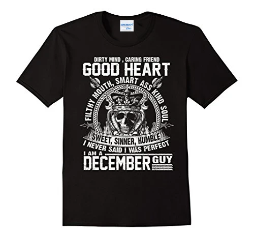 Мужская футболка с круглым вырезом I Am A December Guy отличная капюшоном 2019|Мужские