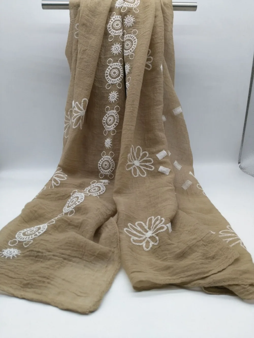 2017 Модный цветочный Пенящийся шарф с принтом для женщин длинный круг принт шали