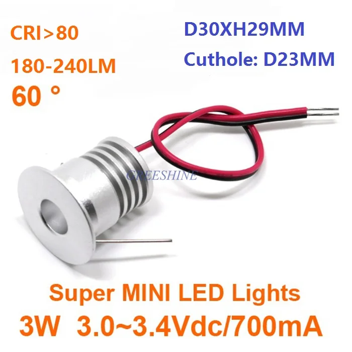 D30XH29MM AC85 265V DC9 28V DC3V 3W светодиодный светильник мини встраиваемый шкаф точечный