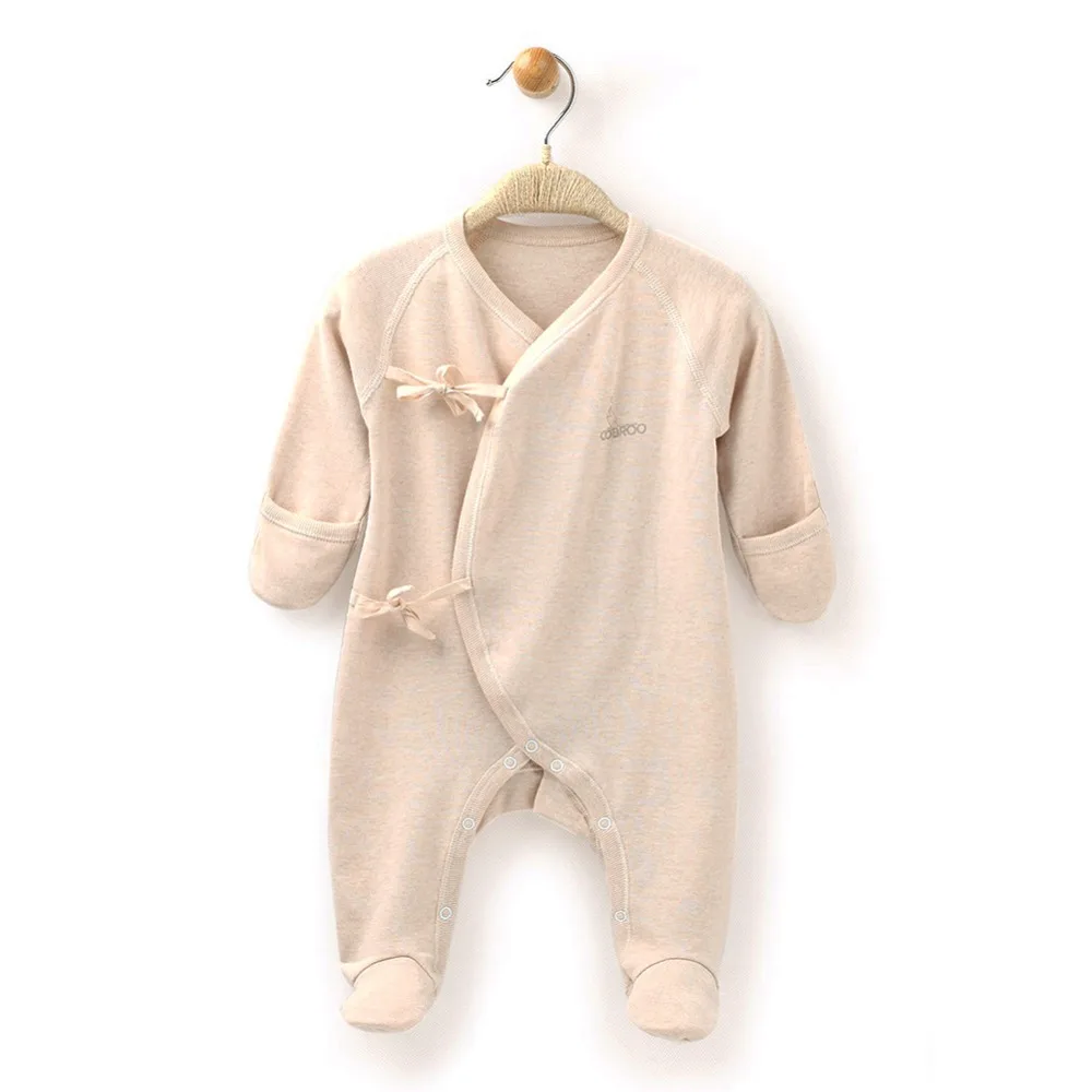 COBROO Newborn Baby Girl Boy Underwear Footies Infant Jumpsuit with Mitten Clothes for 0-3 Months NY550014 | Детская одежда и