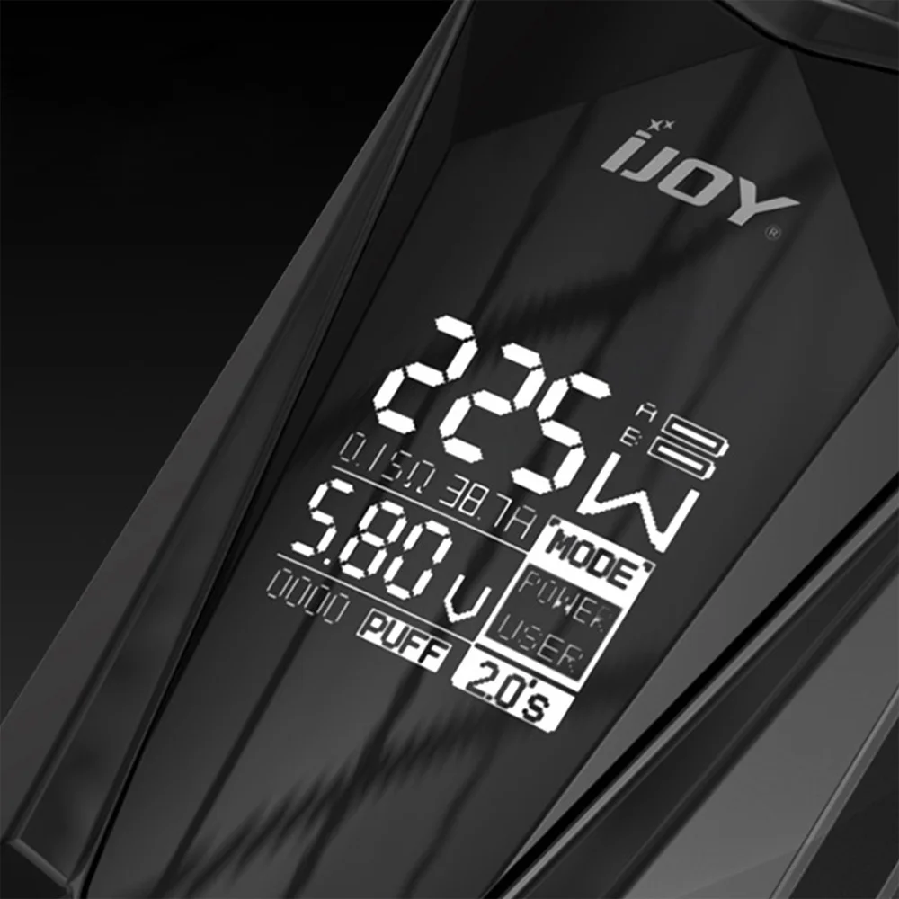 Оригинал IJOY Diamond mini mod 225 Вт Millisecond fire dual 18650 батареи fit сетка катушка алмаз детский