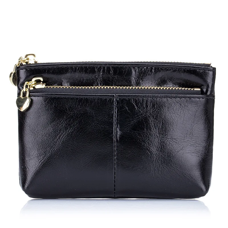 Модный кошелек на молнии держатель для ключей чехол из натуральной коровьей кожи