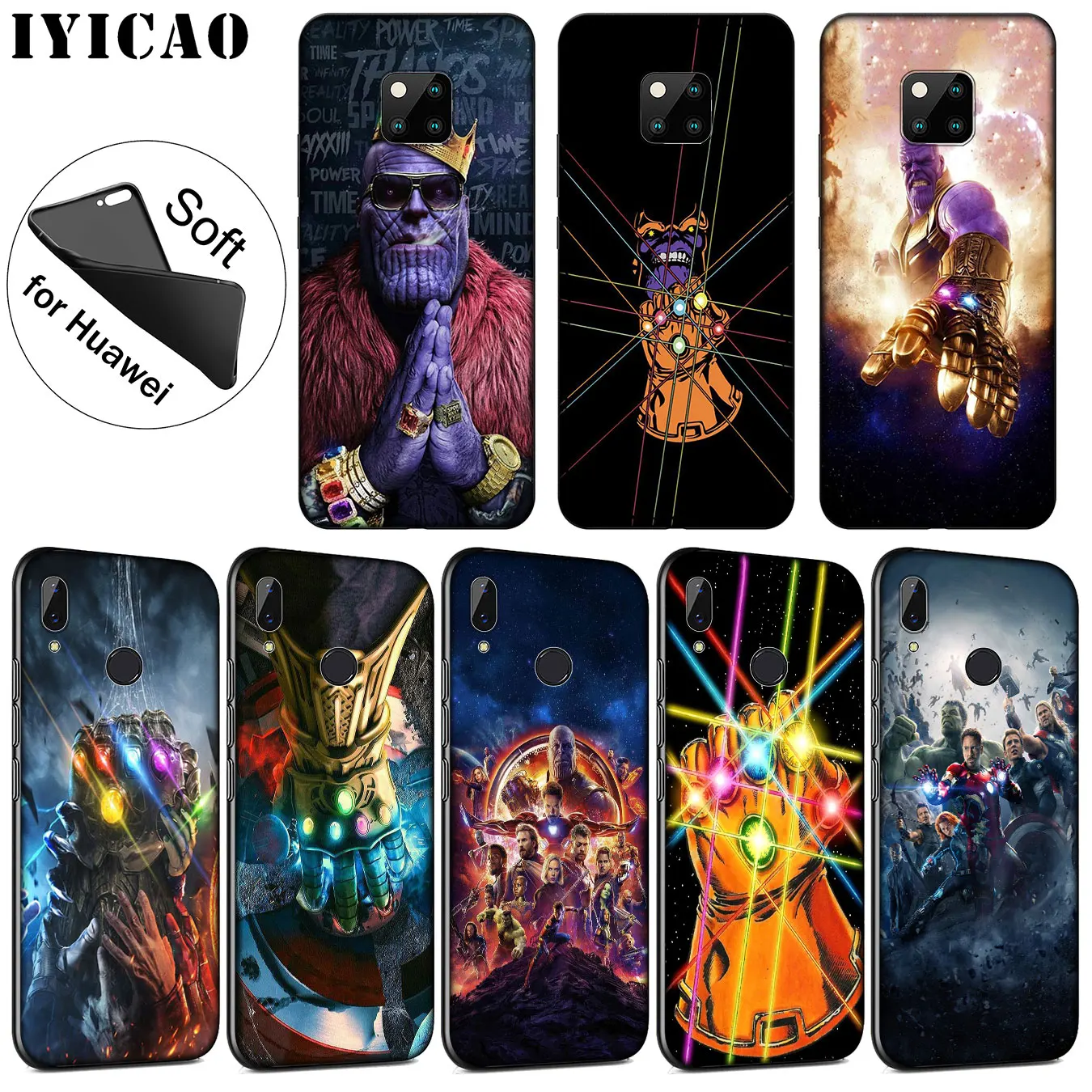 IYICAO Мстители танос Марвел Мягкий силиконовый чехол для телефона Huawei Mate 30 20 10 Pro Lite