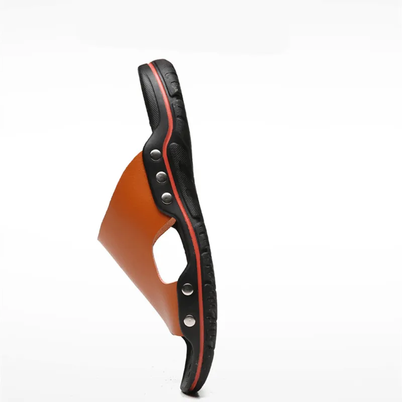 CAMEL JINGE Brand Men Outdoor Beach Slippers Sports Shoes Summer Breathable Leather Walking Men Shoes Klapki Basenowe