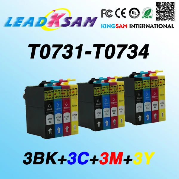 Картридж с чернилами 12x совместимый T0731 0731 CX3900 CX5900 CX4900 CX4905 CX3905 TX100 TX110 TX200 TX210 TX400