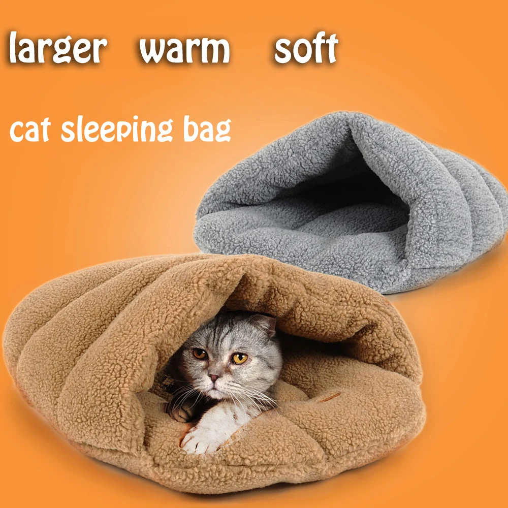 Warm Winter Pet cat sleeping bag Soft fleece Cat dog Slipper cave bed house for chihuahua cute kennel mat cushion nest | Дом и сад