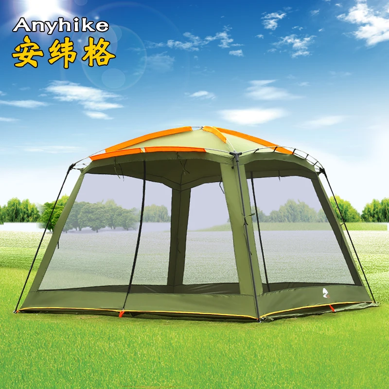 Ultralarge 365*365*220CM With Mosquito Net Camping Tent Large Gazebo Sun Shelter Beach Tent Barraca