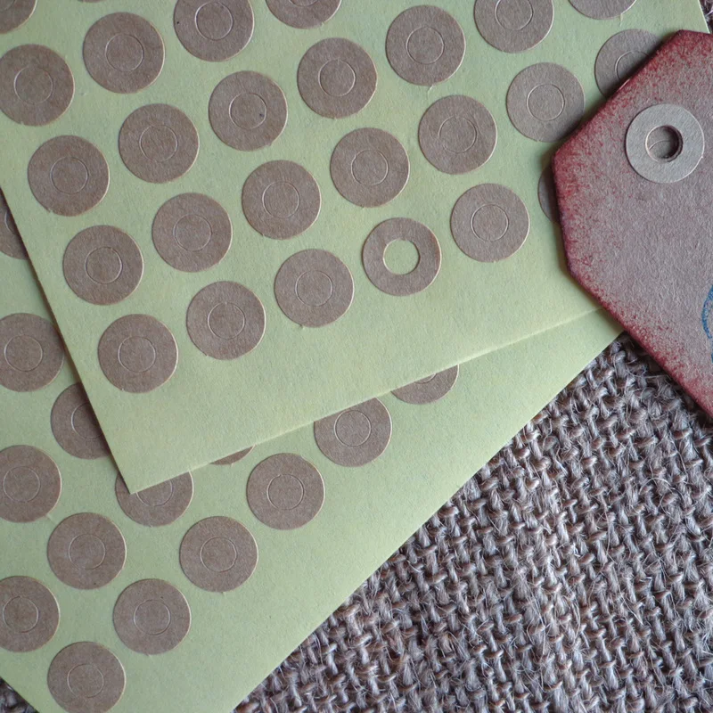 140 шт крафт кольцо наклейки отверстие бумажная наклейка для творчества Бумажная