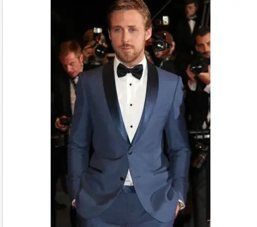 Модные темно синие смокинги Жениха Лучший человек Жених Свадебные Мужские