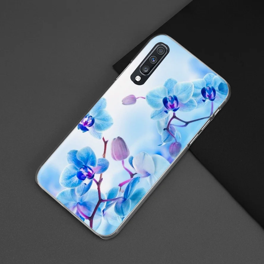 Цветы орхидеи Цветной корпус для samsung Galaxy A50 A70 A80 A20e A60 A40 A30 A20 A10 A8 A6 плюс A9 A7 жесткий чехол для телефона pc