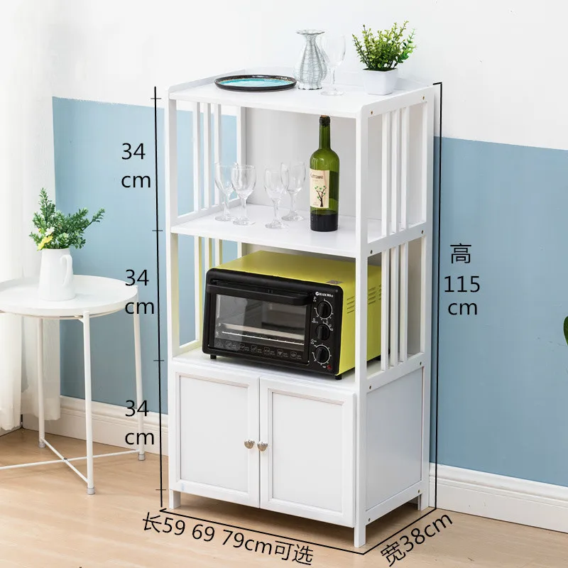 Сверхтолстая бамбуковая кухонная стойка Louis Fashion для микроволновой печи дверной
