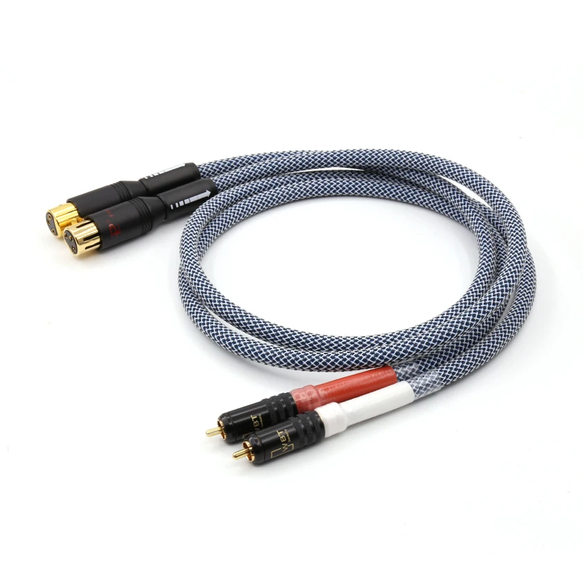 Hi Fi аудио 5N Чистая медь посеребренный кабель для соединения с разъемом RCA к XLR|kable| |