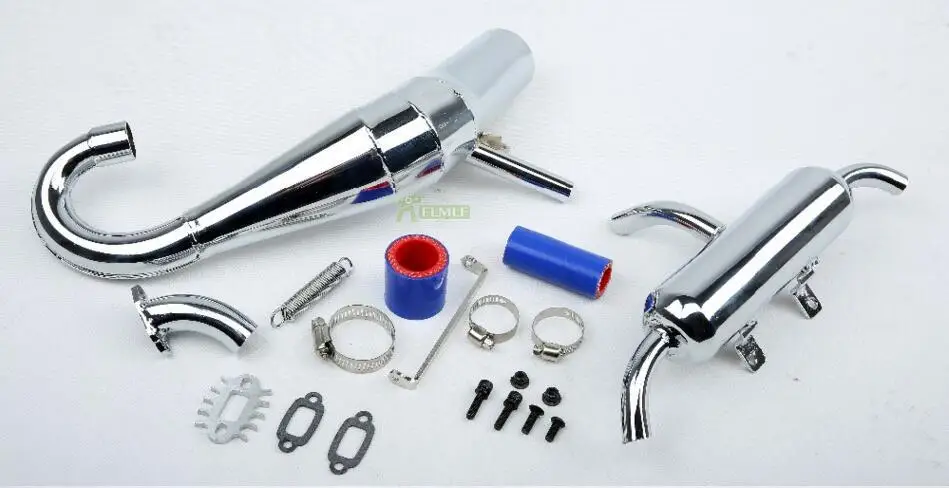 

Silencing Exhaust Pipe Set Fit for 1/5 Losi 5ive T Rovan LT KingmotorX2